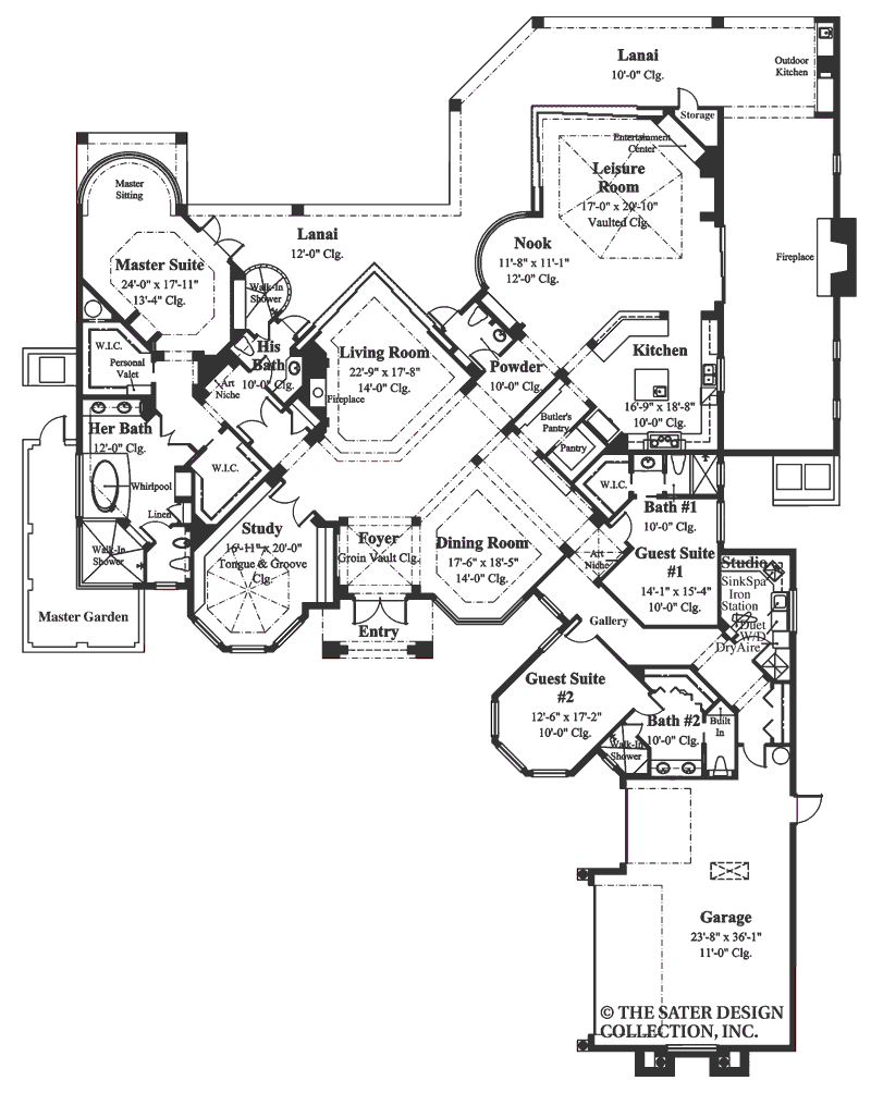 autumn woods- main level floor plan -plan# 6753