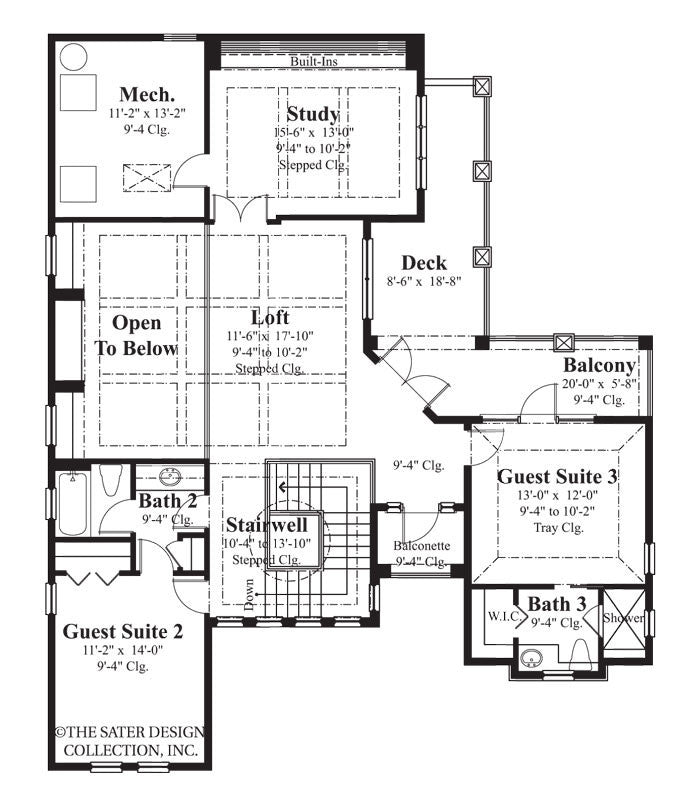 salcito-upper level floor plan- #6787