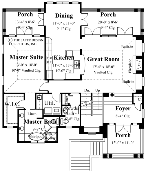 papillon-main level floor plan-#6813