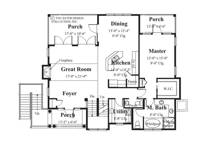 casa bella home- main level floor plan -#6839