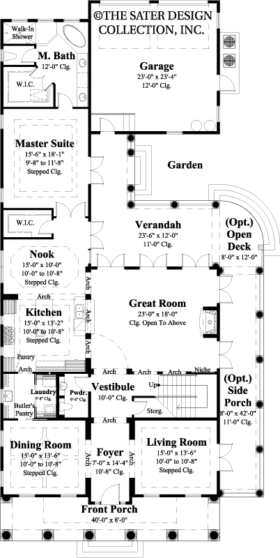 ballantyne main level floor plan - plan #6876