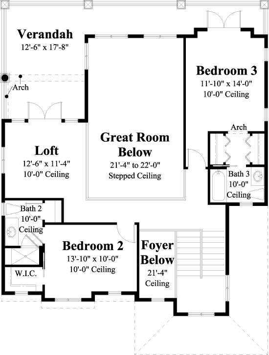 castaway cove-upper level floor plan -#6884