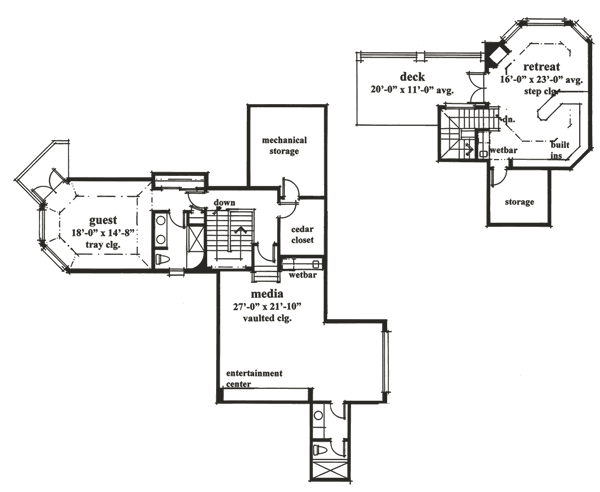 huntington lakes-upper level floor plan-#6900