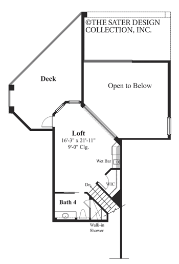 bay colony upper level floor plan -plan #6904