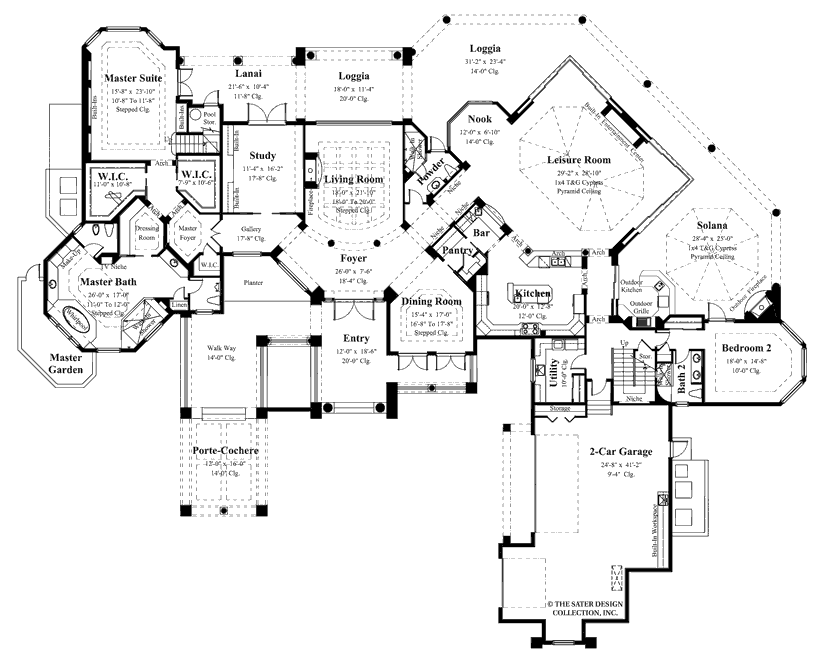 napier home plan-main level floor plan-plan #6926
