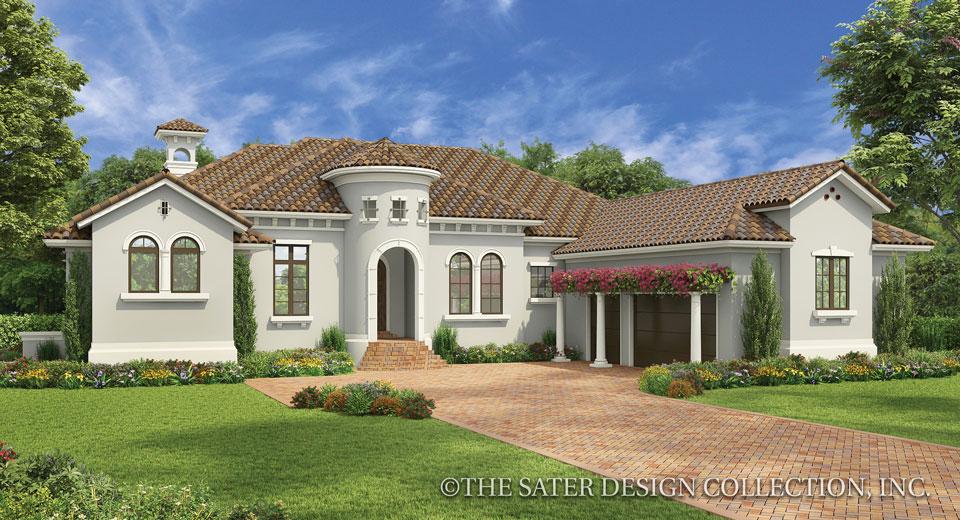 Andalusian style house plan front exterior
