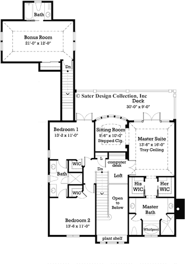 orlina-upper level floor plan- #7030