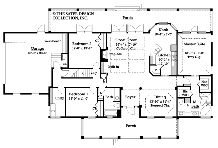 deerwood home plan- main level floor plan -#7043