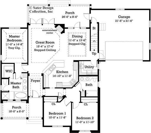 kensett home main level floor plan - #7068_m