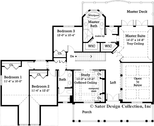 walnut ridge-upper level floor plan #7070
