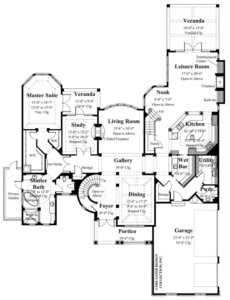 coach hill-main level floor plan-plan #8013