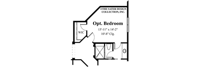 burke house- optional bedroom floor plan -plan #8015