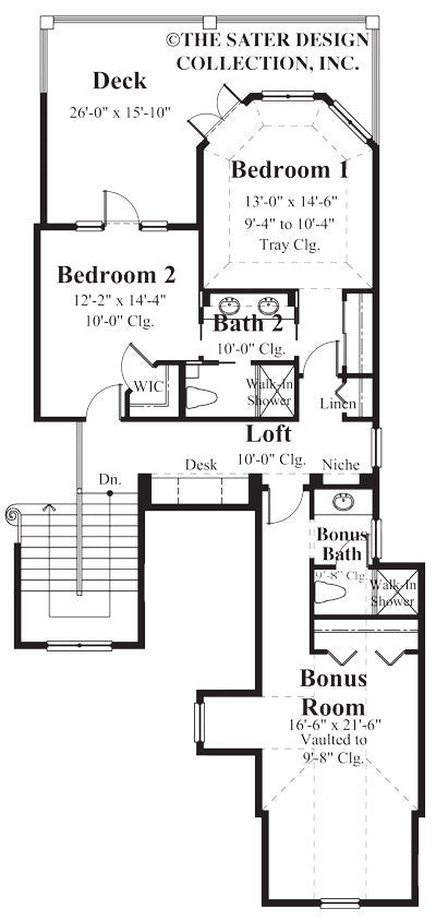 chadwick upper level floor plan - plan #8038_u