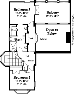 bergantino home upper level floor plan - #8079