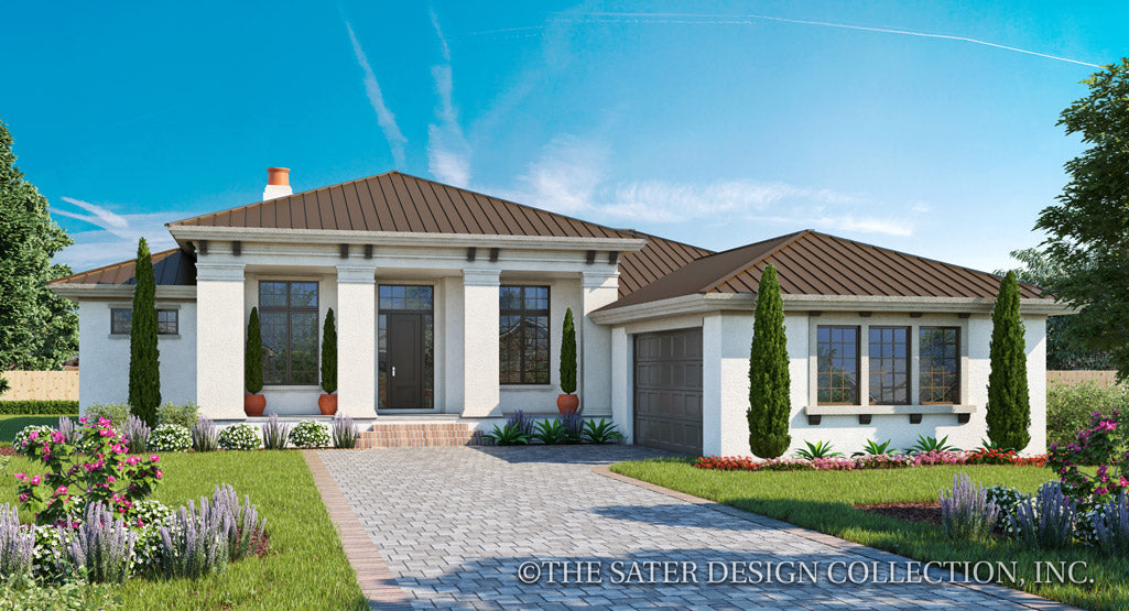 The Birchwood stock house palns front elevation rendering