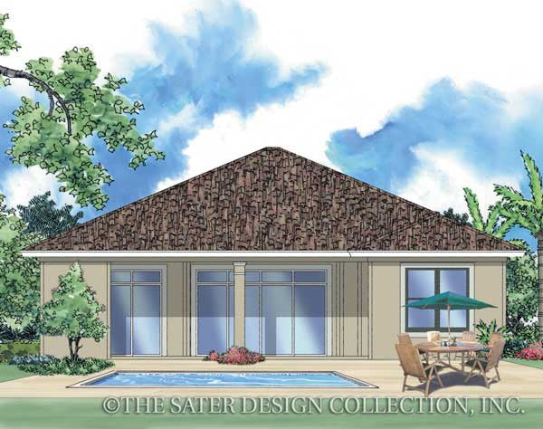 Cateena-Rear Elevation Rendering- Plan #6503