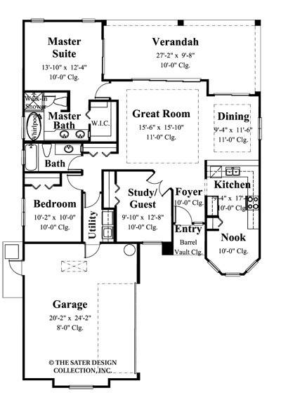 bella mia main level floor plan - plan #6507