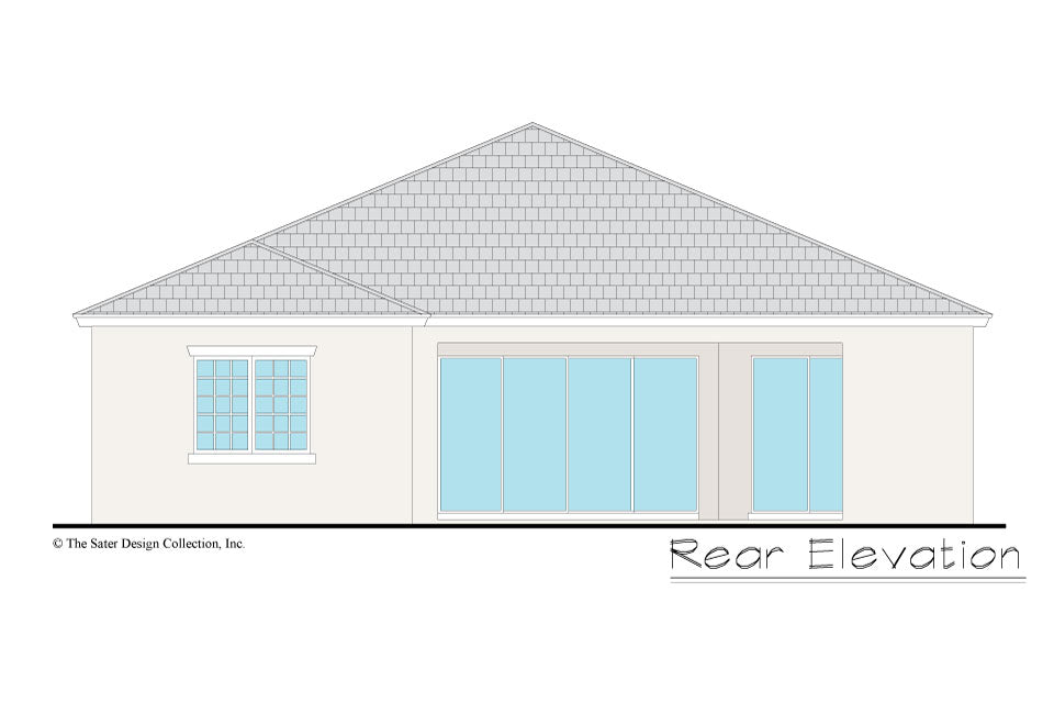 Gables home design rear elevation