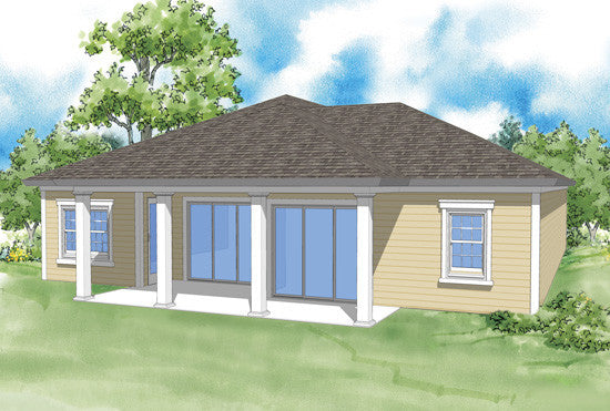 Kincaid-Rear Elevation Rendering-Plan #6534