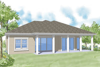Villard-Rear Elevation-Plan #6543