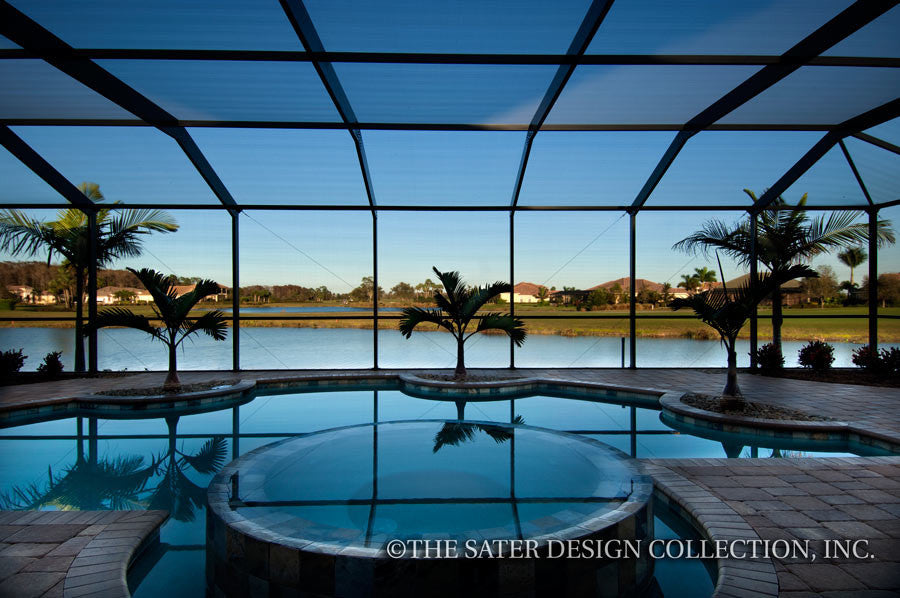 Mirella-Rear view of Pool at Night- Plan#6562