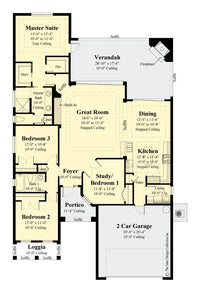 Bonito Mediterranean Style house  floor plan 