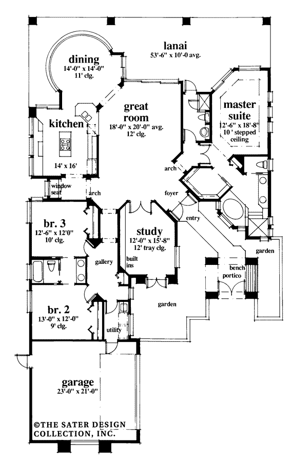dorado-main level floor plan- plan #6644