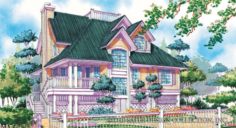 Nassau Cove Home Plan-Front Elevation Render Image-Plan #6654