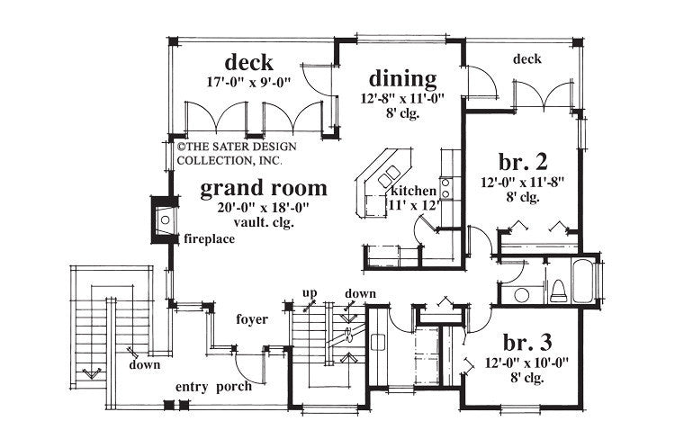 nassau cove-main level floor plan-plan #6654