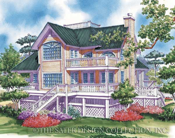 Nassau Cove Home-Rear Elevation-Plan #6654 by Sater