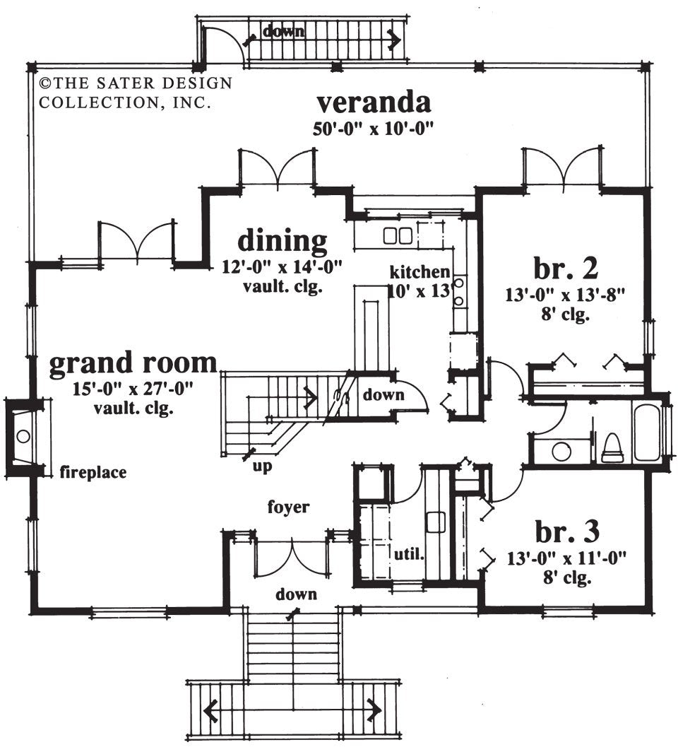 One Floor House Blueprints