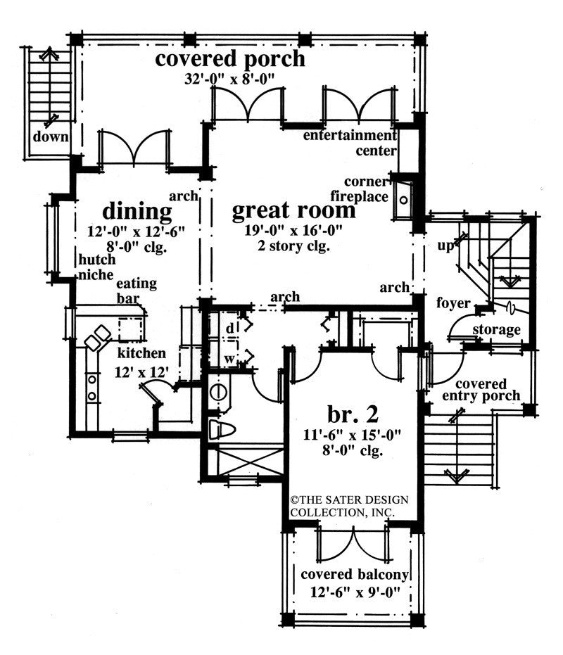 Jasmine Lane- Main Level Floor Plan -Plan 6680