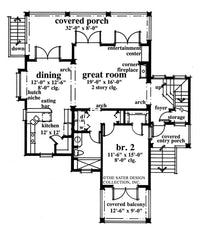Jasmine Lane- Main Level Floor Plan -Plan 6680