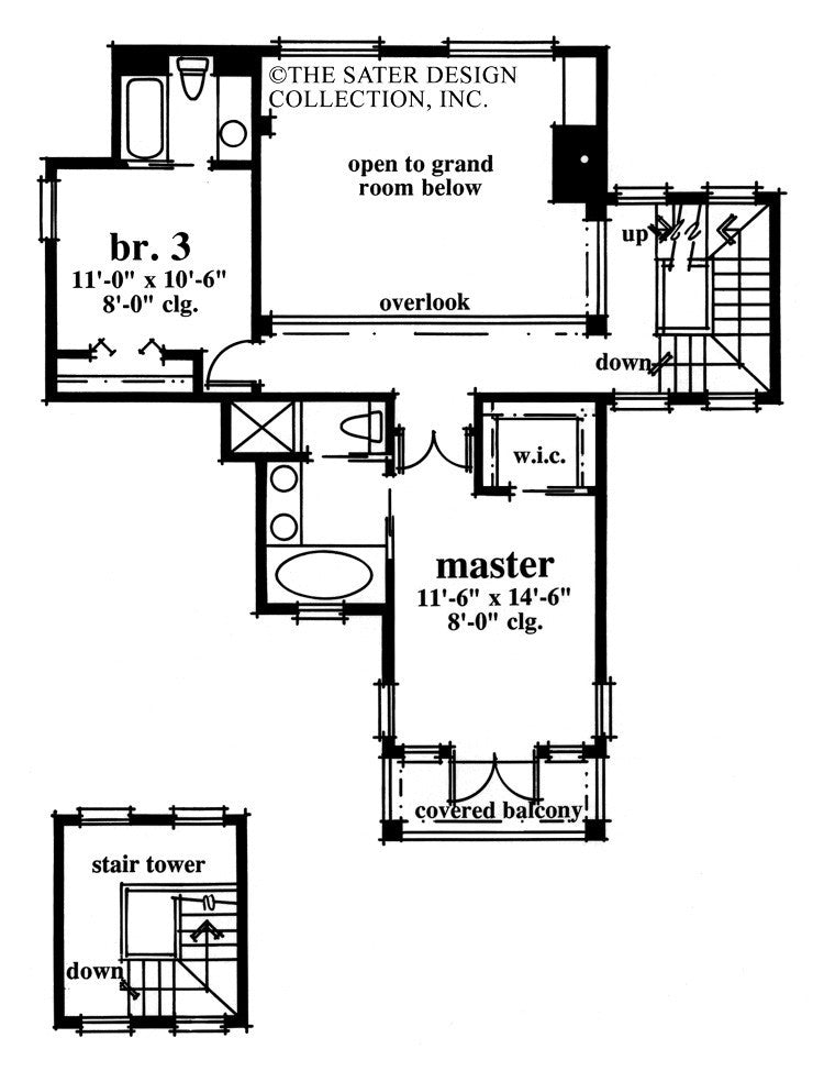 jasmine lane- upper level floor plan -plan6680