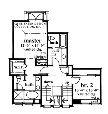 Saddle River-Upper Level Floor Plan-#6681