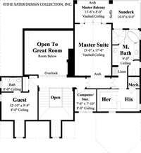 Seagrove Beach-Upper Level Floor Plan-#6682