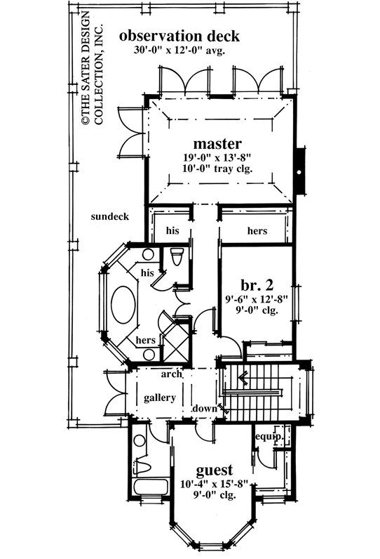 bridgeport harbour- upper level floor plan -plan#6685