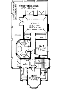 Bridgeport Harbour- Upper Level Floor Plan -Plan#6685