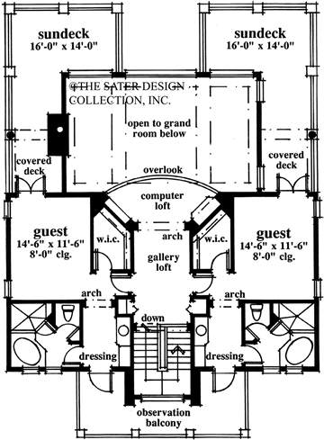 nantucket sound-upper level floor plan #6693