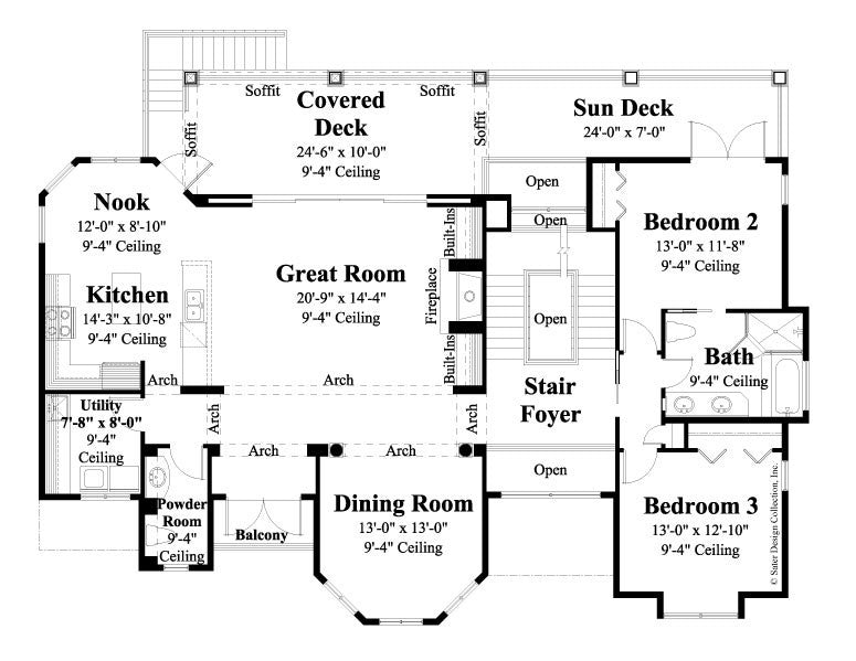 walker way-main level floor plan # 6697