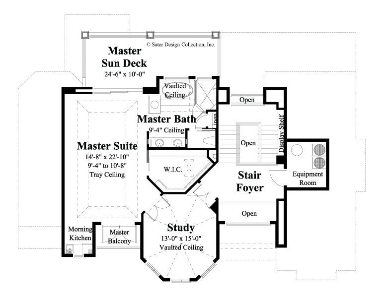 walker way upper level floor plan #6697