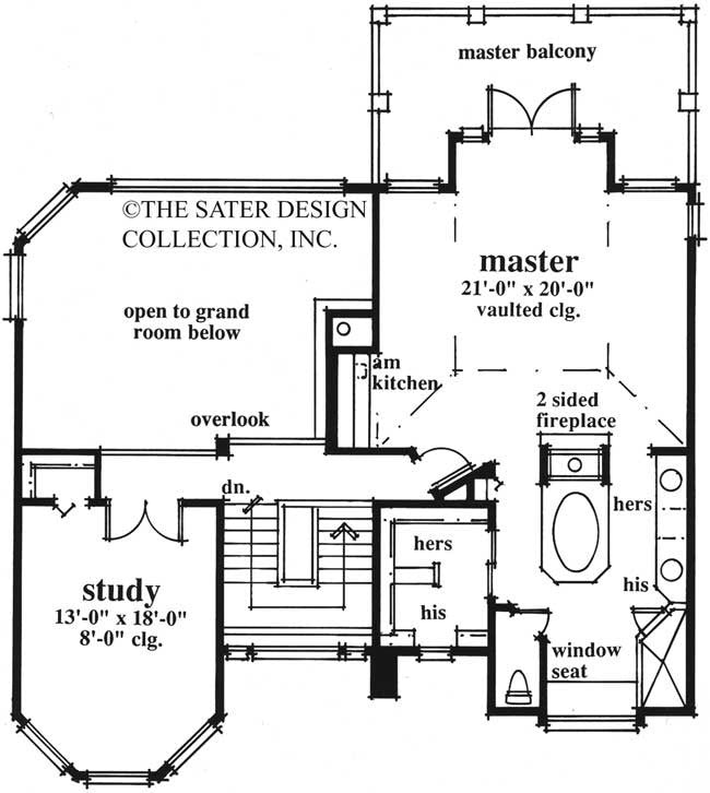 savannah sound-upper level floor plan # 6698
