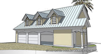 Three Car Garage-Front Render Image-Plan #6704