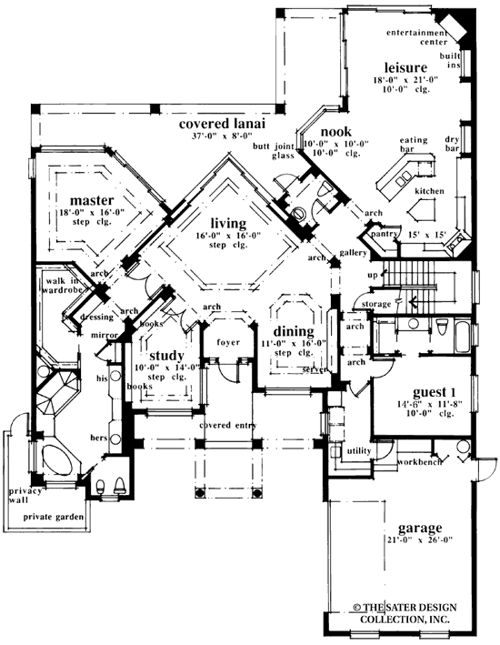 House Plan Reynolds Plantation Drive Sater Design Collection