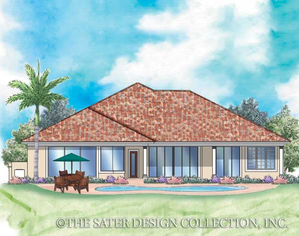 Palm Harbor-Rear Elev Rendering-Plan #6727