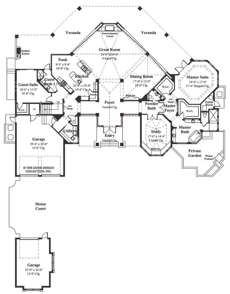 La Coruna - Main Level Floor Plan #6752
