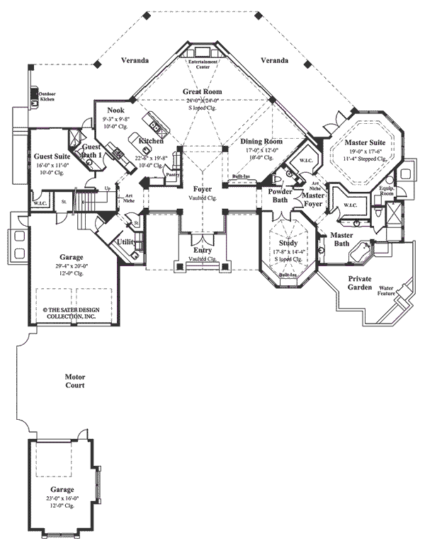 La Coruna - Main Level Floor Plan #6752
