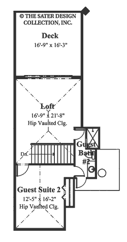 la coruna - upper level floor plan #6752