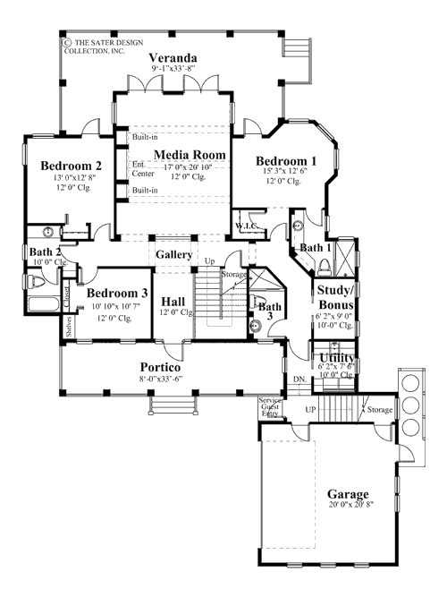 Carlisle Bay- Main Level Floor Plan -#6755