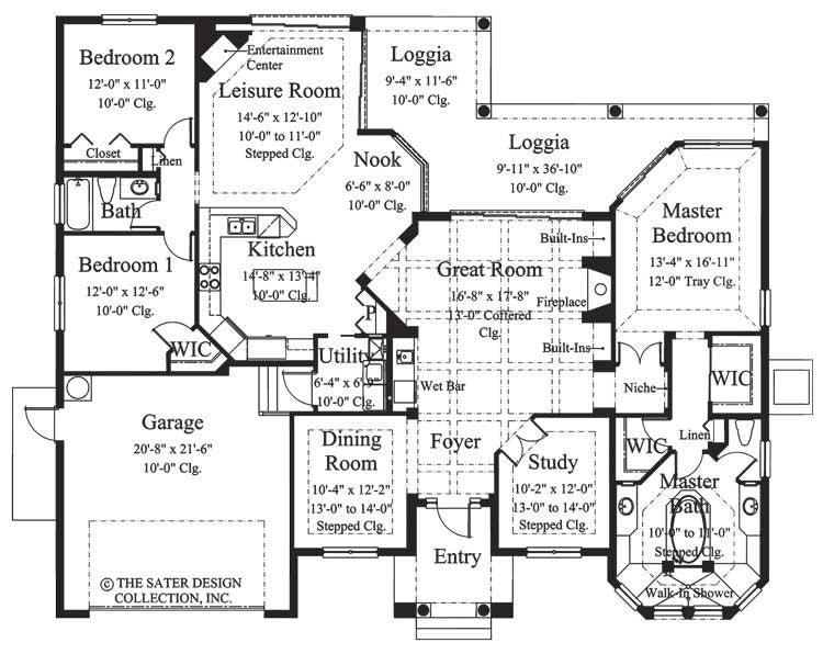 toscana-main level floor plan-plan #6758